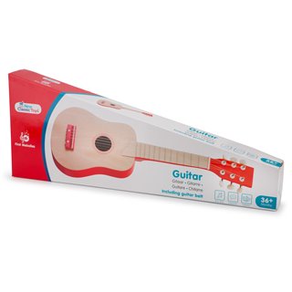 Toy guitar deluxe - natural/red